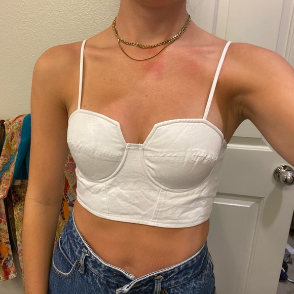 White corset crop top - Picture 2 of 6